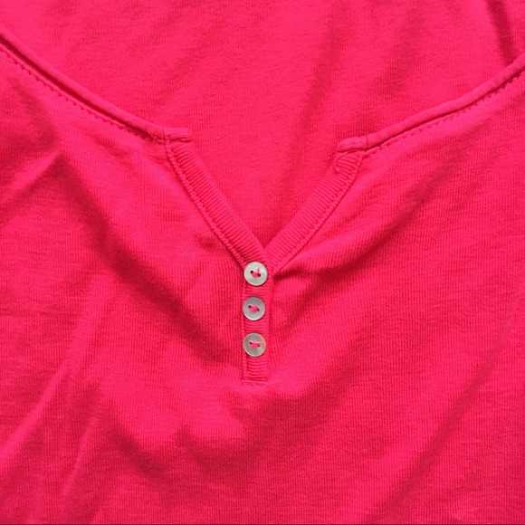Fuschia Pink Tank with Buttons - Picture 3 of 5